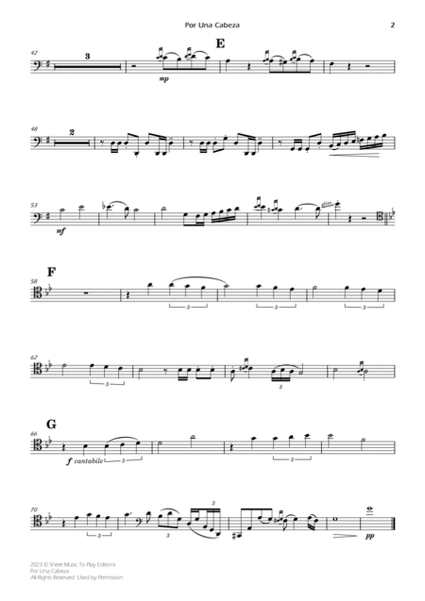 Por Una Cabeza - Cello and Piano - Advanced (Individual Parts) image number null