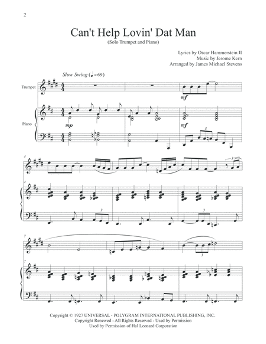 Can't Help Lovin' Dat Man Trumpet Solo scores gallery preview page 2