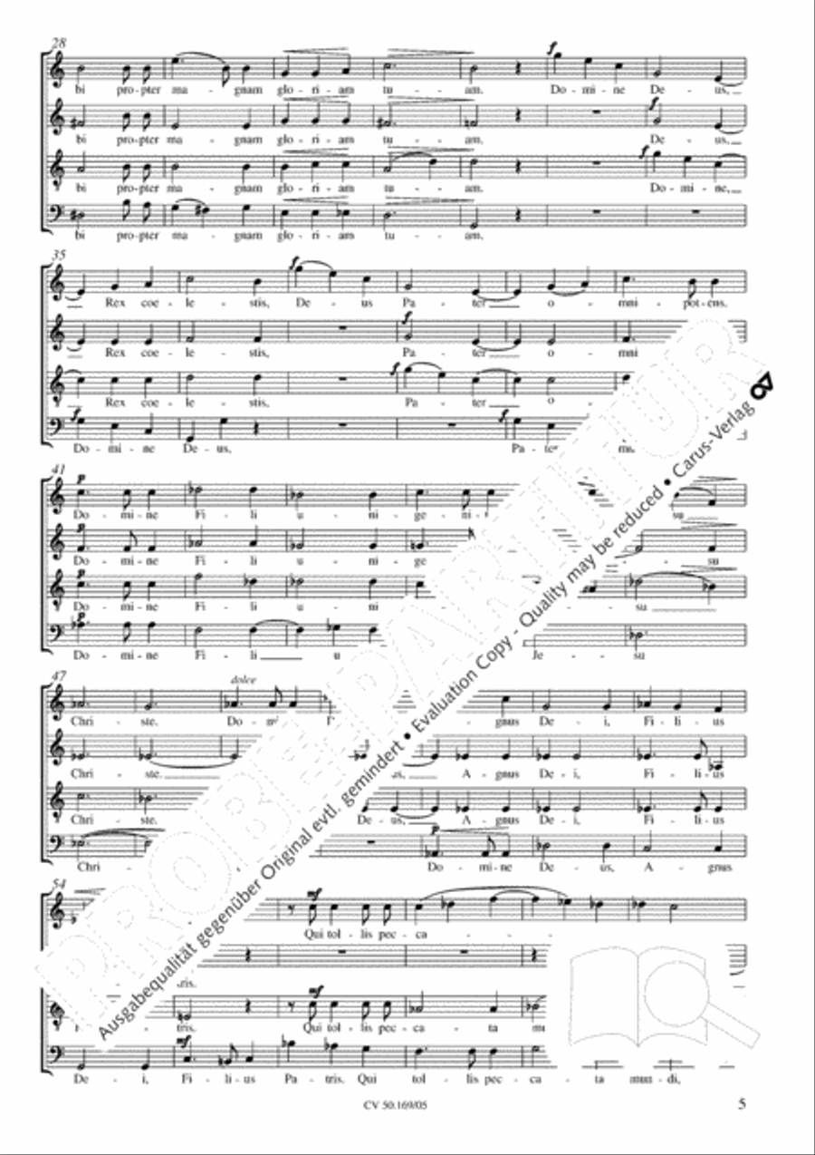 Mass in C Major 4-Part scores gallery preview page 6