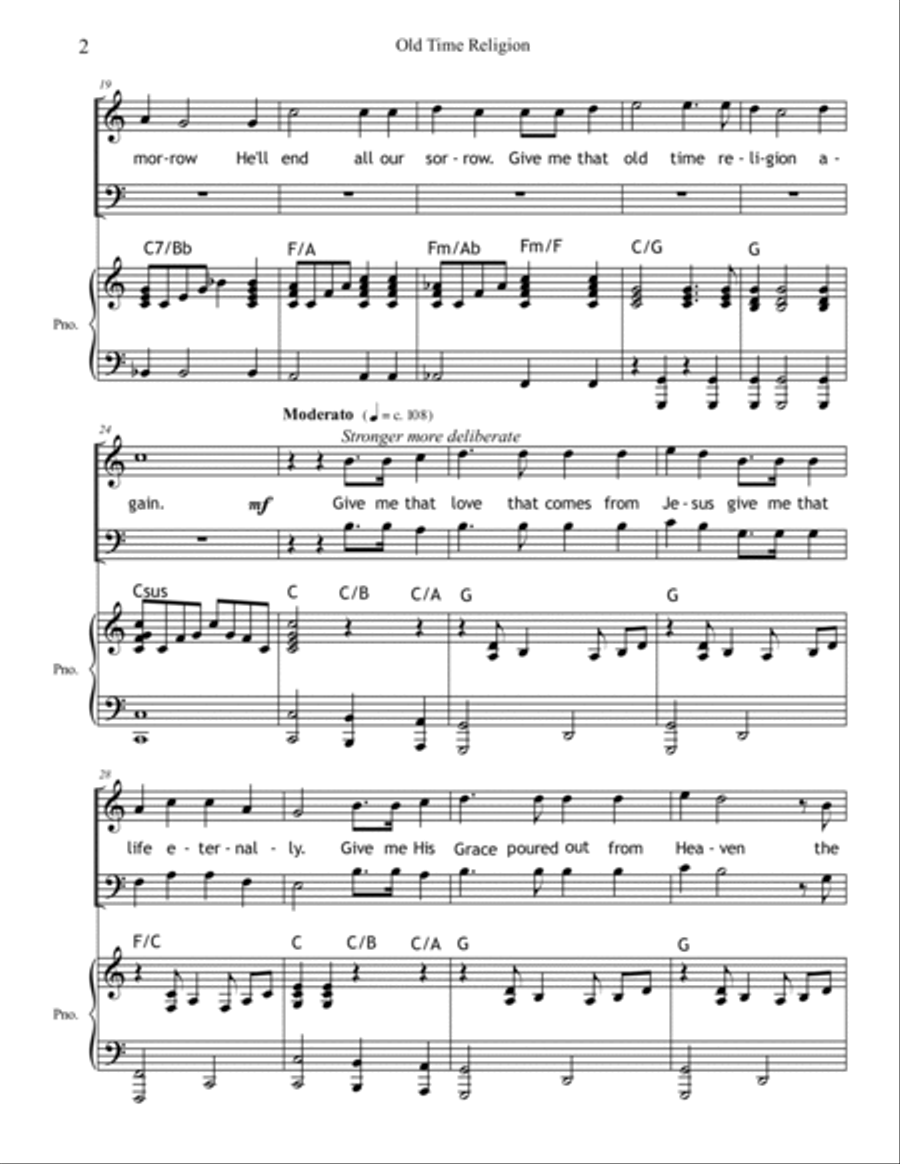 Give Me That Old Time Religion 2 Part 3-Part scores gallery preview page 4