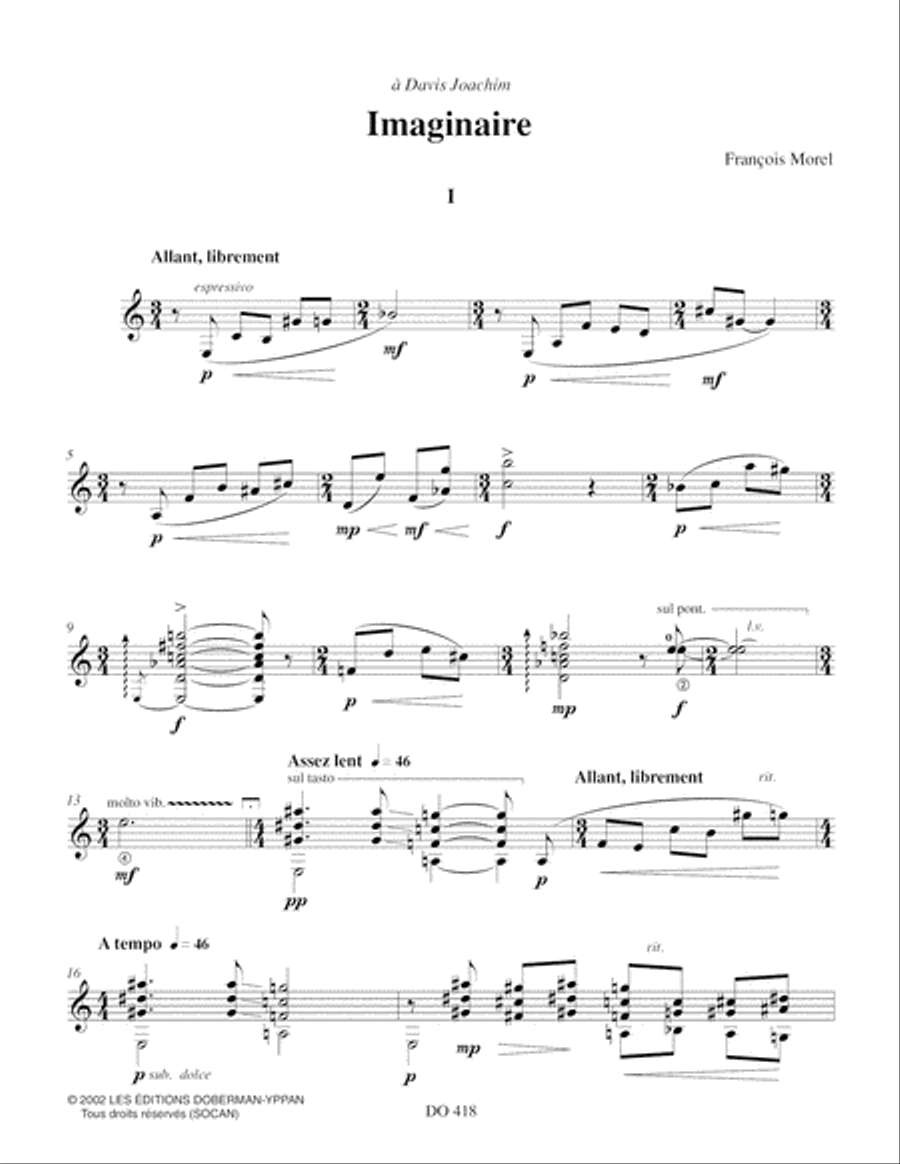 Imaginaire Classical Guitar scores gallery preview page 3