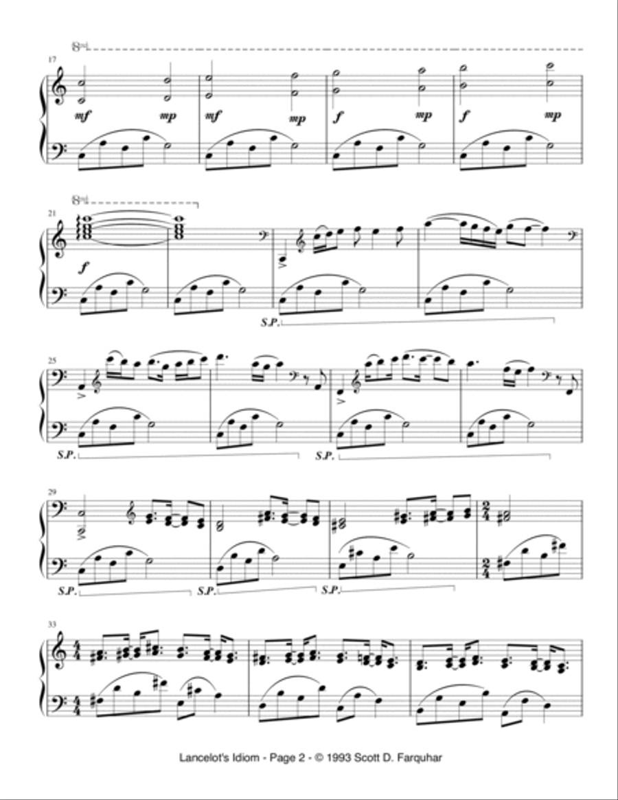 Lancelot's Idiom Piano Solo scores gallery preview page 2