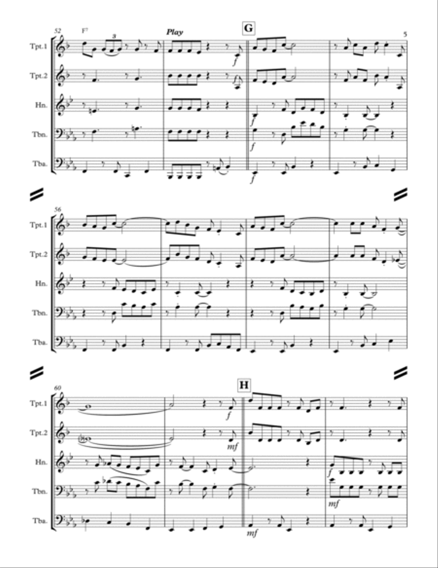 Baby, It's Cold Outside Brass Ensemble scores gallery preview page 6
