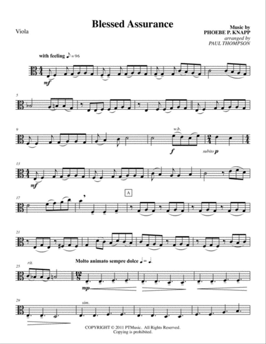 Blessed Assurance Blessed Assurance String Quartet scores gallery preview page 3