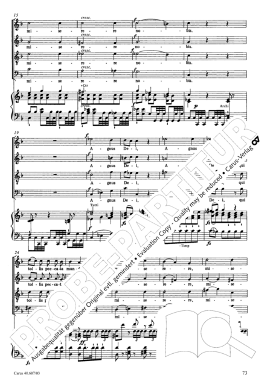 Mass in time of war (Missa in tempore belli) 4-Part scores gallery preview page 80