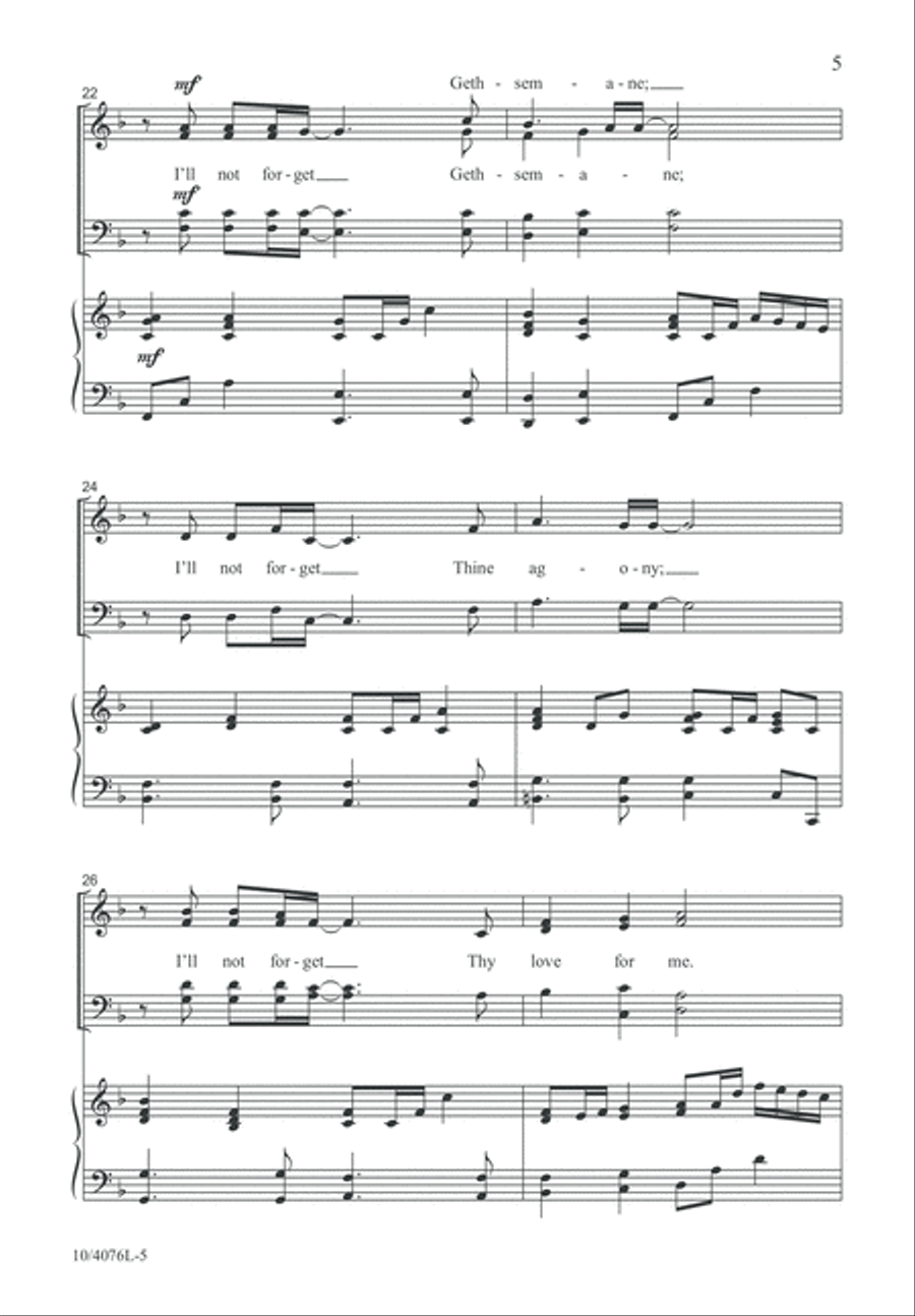 To Calvary 4-Part scores gallery preview page 6