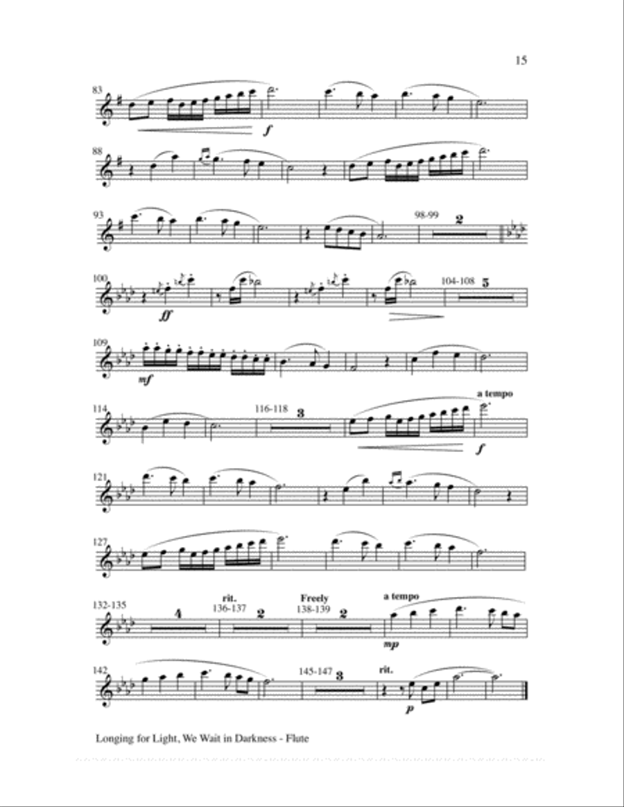 Longing for Light, We Wait in Darkness 4-Part scores gallery preview page 16