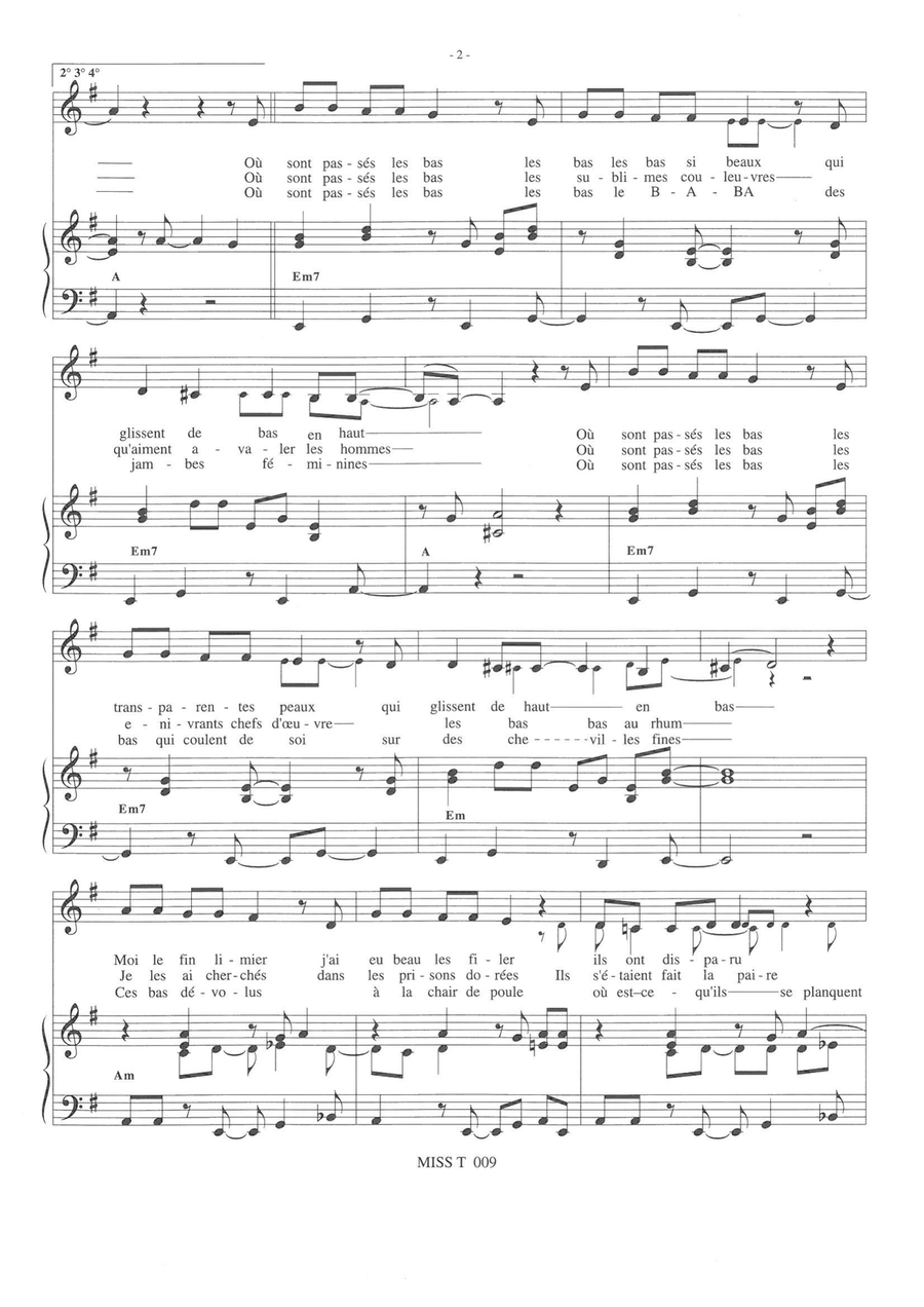 Les Bas Piano, Vocal scores gallery preview page 2