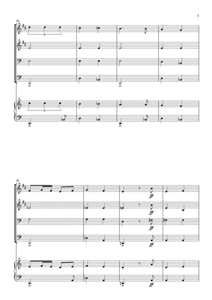 Habanera - Georges Bizet (Carmen) for Brass Quartet in a easy version with piano - Score and parts image number null