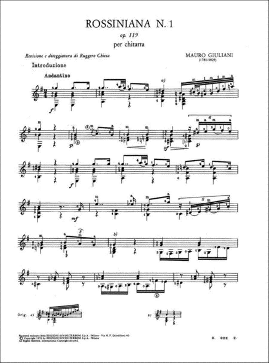 Rossiniana 1 Opus 119 Classical Guitar scores gallery preview page 2