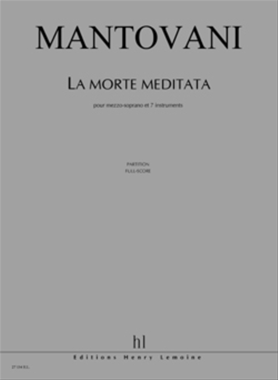 La morte meditata Mezzo-Soprano Voice scores gallery preview page 1