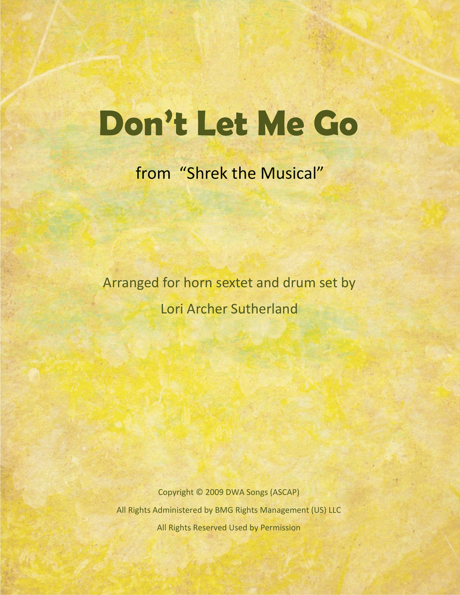Don't Let Me Go Don't Let Me Go Horn scores gallery preview page 1