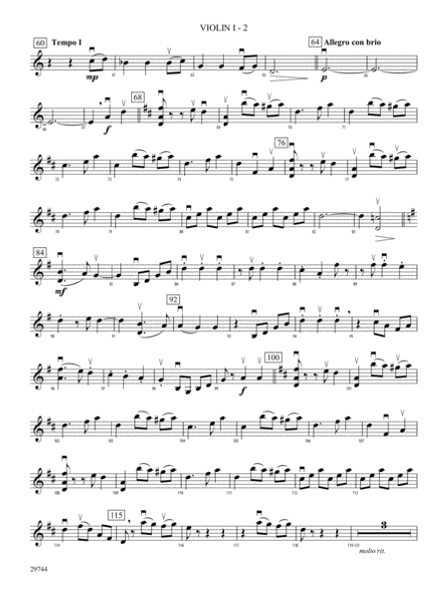A Southwest Serenade: 1st Violin String Orchestra scores gallery preview page 2