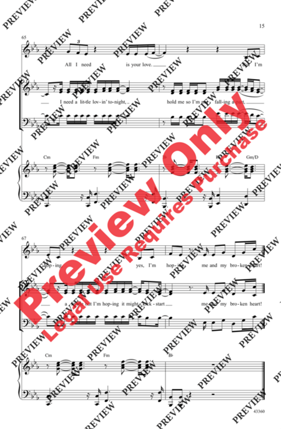 Me and My Broken Heart Me and My Broken Heart 3-Part scores gallery preview page 15