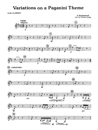 Variations on a Paganini Theme: 1st B-flat Clarinet