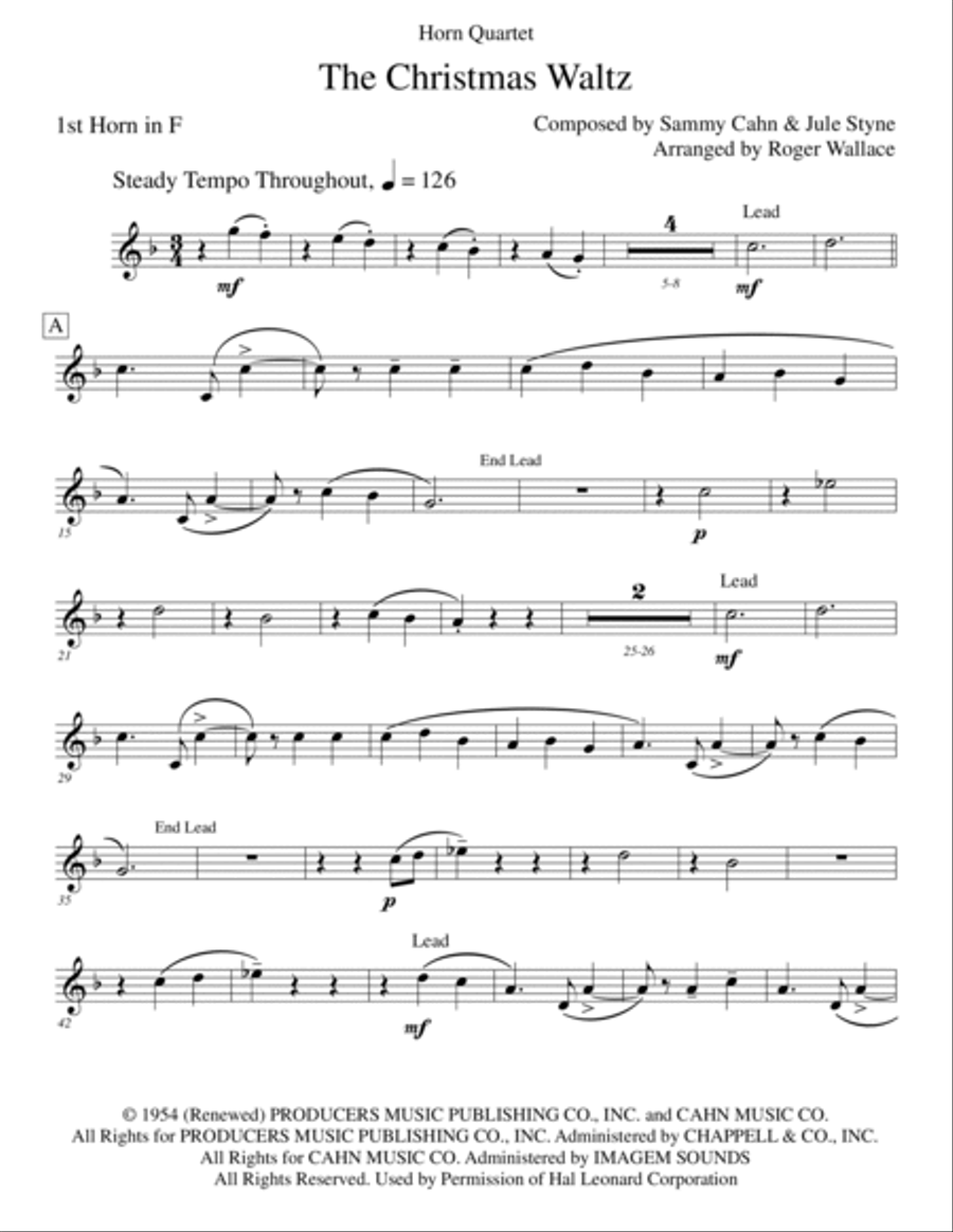 The Christmas Waltz Brass Quartet scores gallery preview page 4