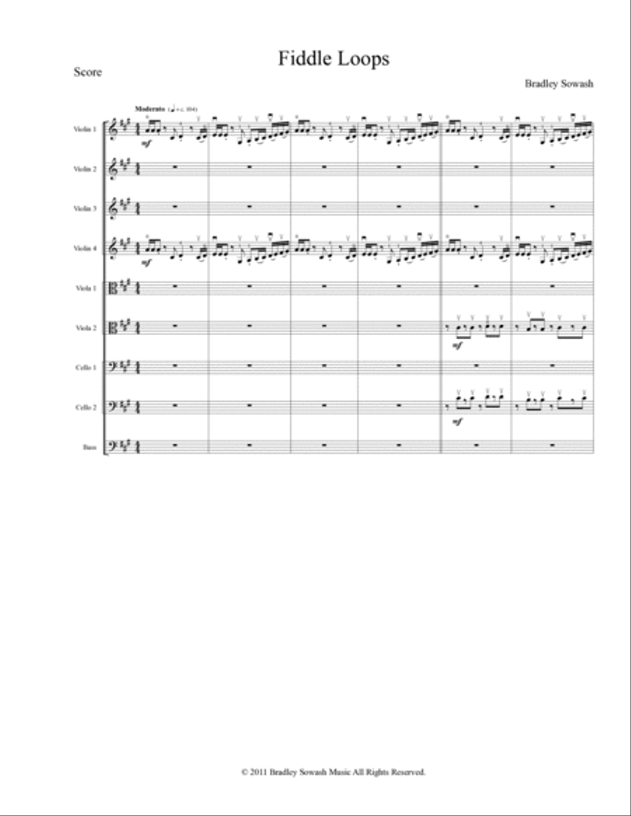 Fiddle Loops - String Orchestra String Quartet scores gallery preview page 3