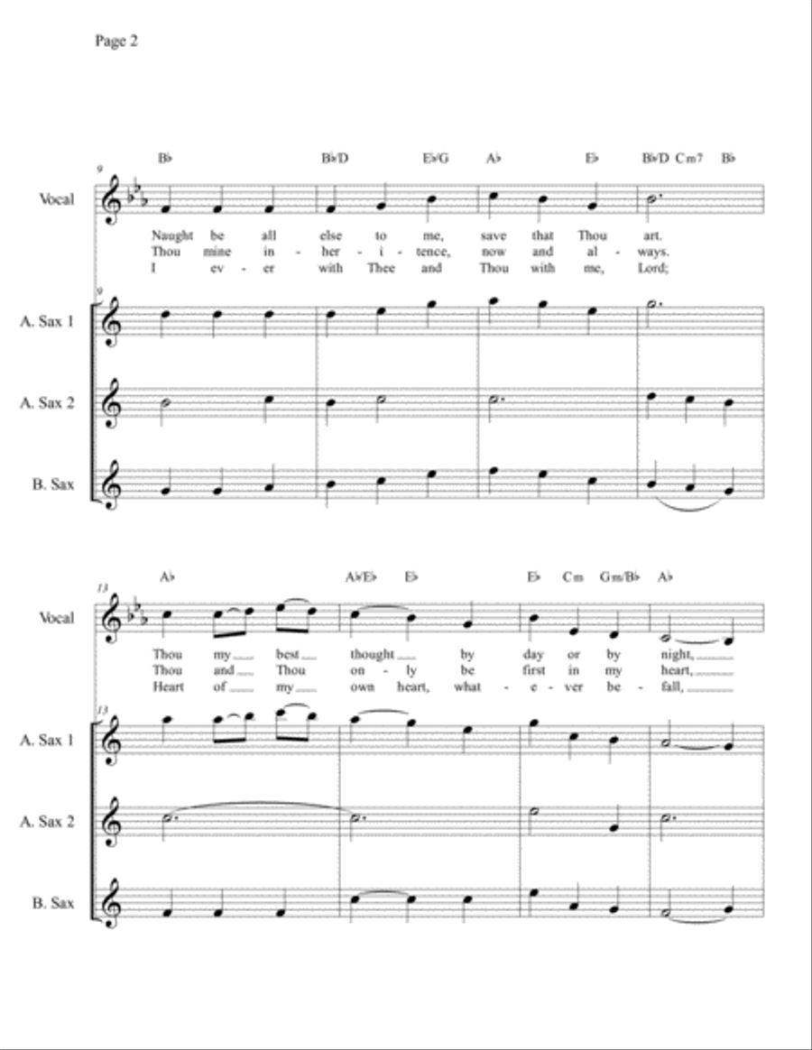 Be Thou My Vision (Saxophone Trio) Woodwind Trio scores gallery preview page 2