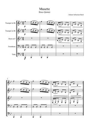 Book cover for Johann Sebastian Bach - Musette (Brass Quintet)