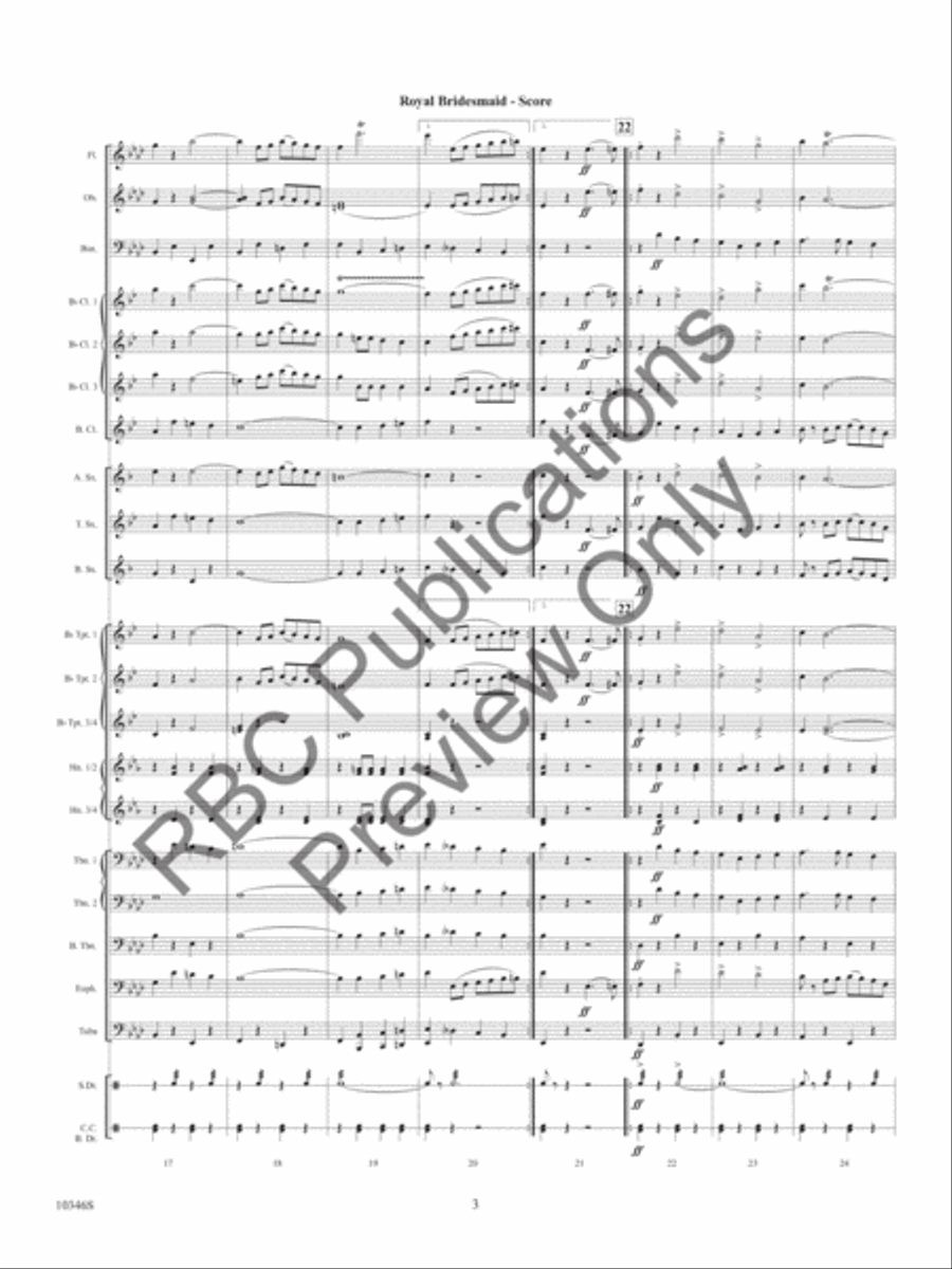 Royal Bridesmaids Concert Band scores gallery preview page 5