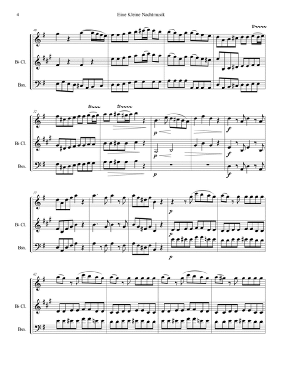 Mozart 1787 KV 525 Eine Kleine Nachtmusik Woodwind Trio Full Score & Parts