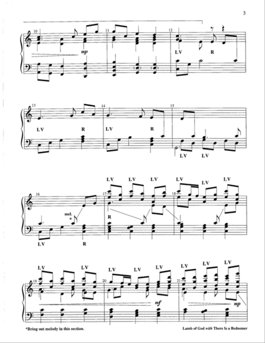Lamb of God with There Is a Redeemer 5-Octaves scores gallery preview page 9