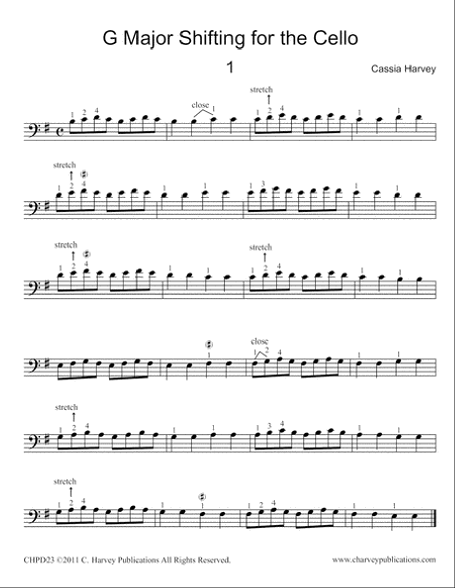 G Major Shifting for the Cello Cello Solo scores gallery preview page 3