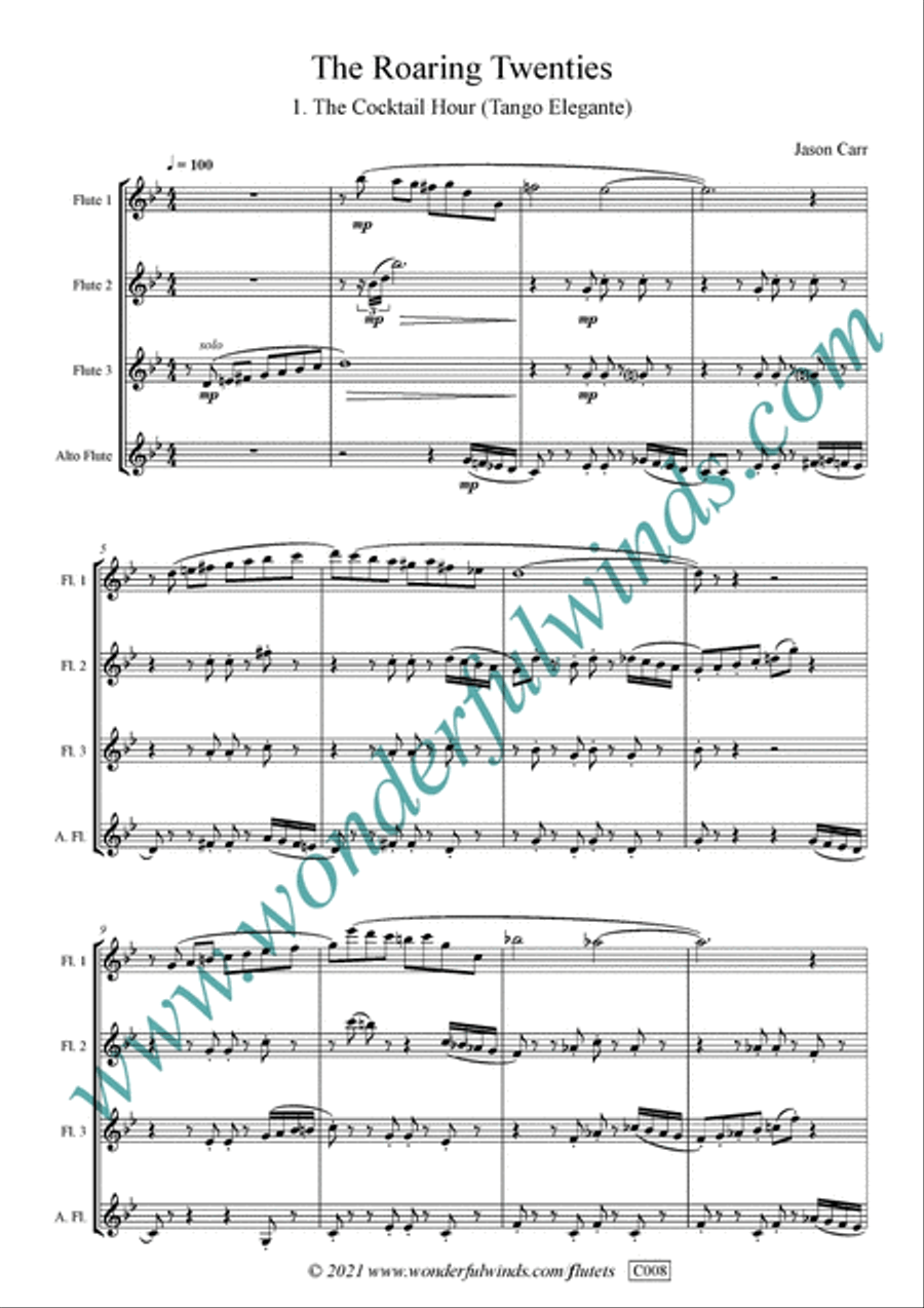 The Roaring Twenties The Roaring Twenties Flute Quartet scores gallery preview page 2