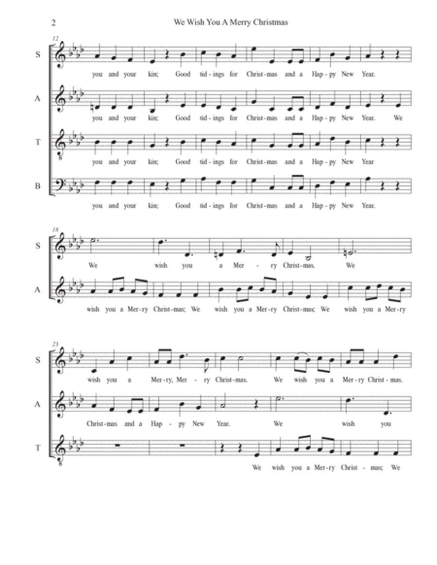 We Wish You A Merry Christmas (Canon) (SATB) image number null