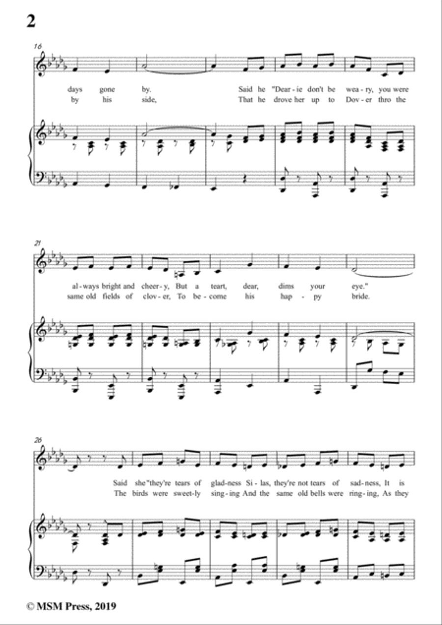 Percy Wenrich-Put On Your Old Grey Bonnet,in D flat Major,for Voice&Piano Voice scores gallery preview page 4