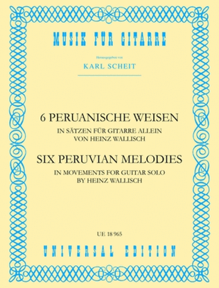 Book cover for Peruvian Melodies, 6, Guitar