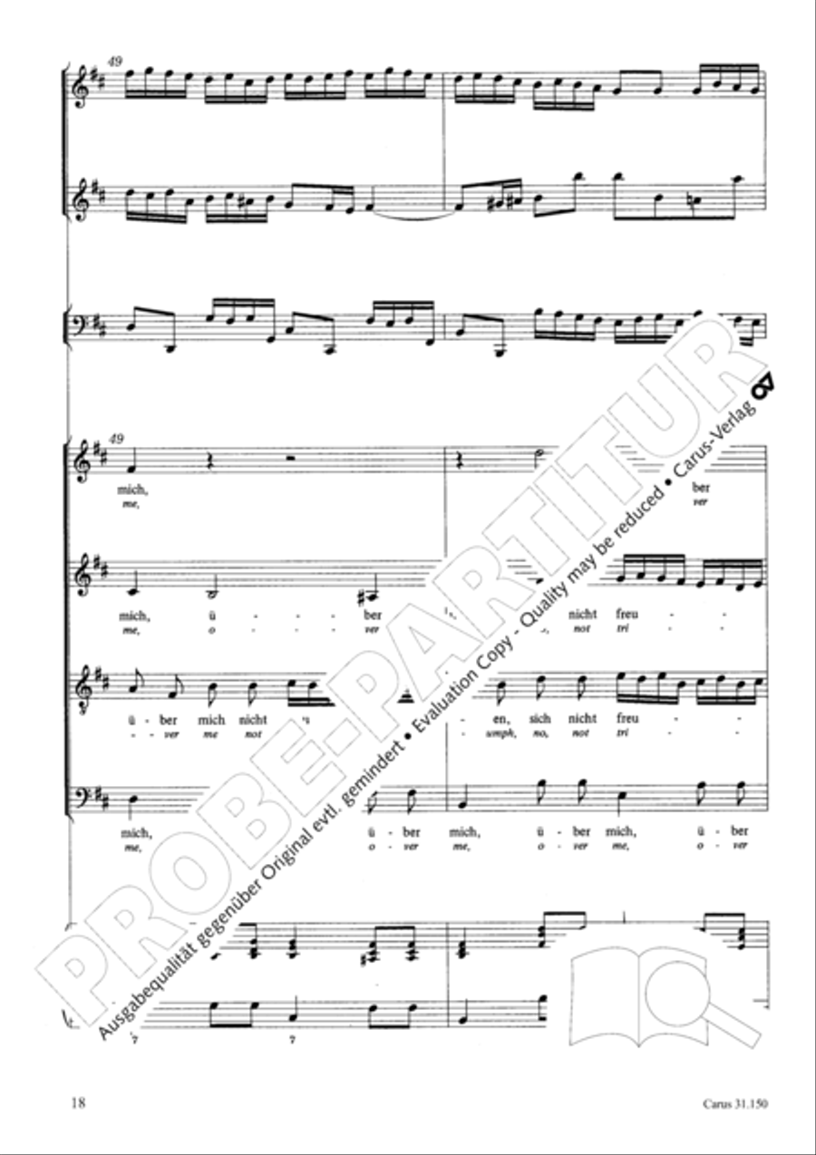 O my Lord, I long for thee (Nach dir, Herr, verlanget mich) 4-Part scores gallery preview page 21