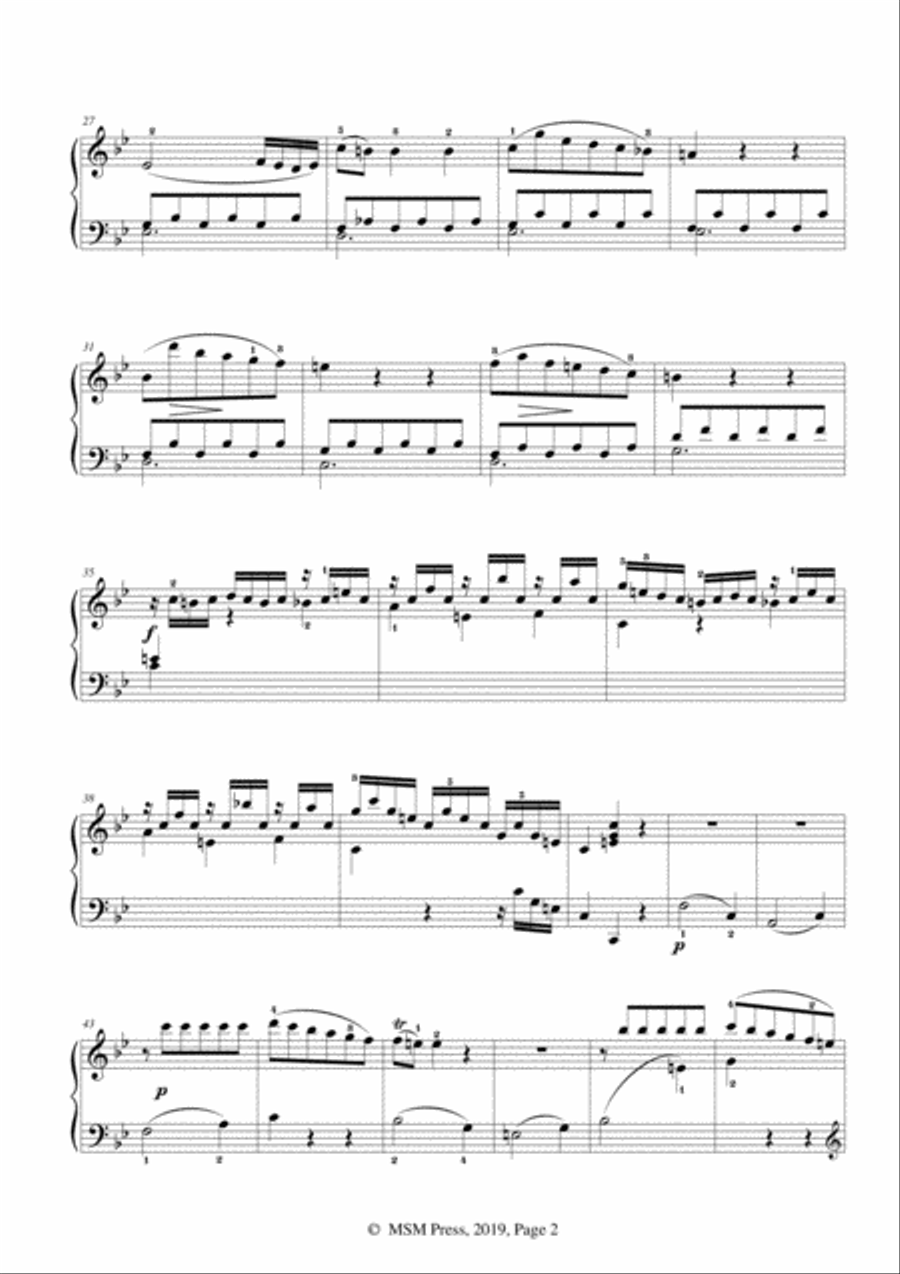 Mozart-Piano Sonata in B flat Major,K.570,No.1 Piano Solo scores gallery preview page 4