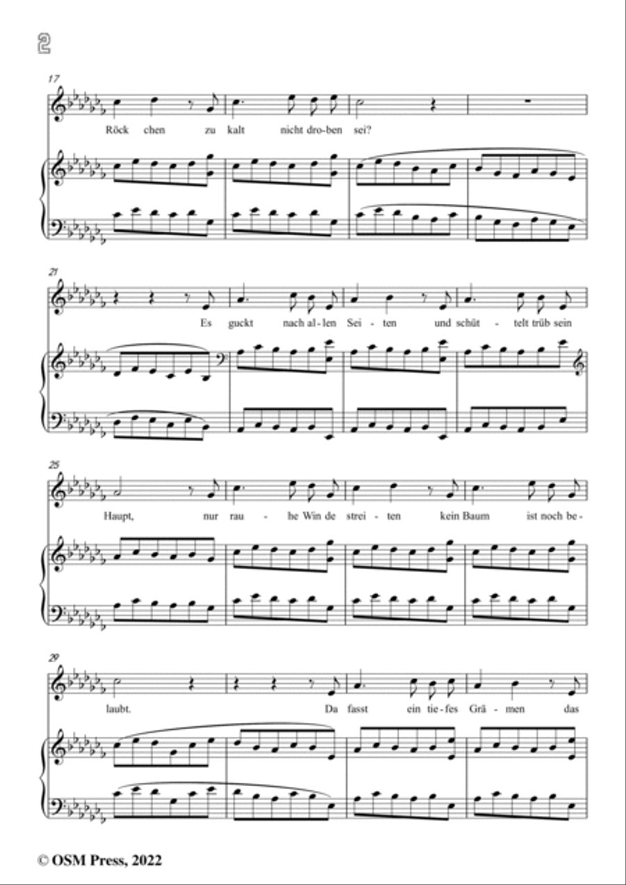 Loewe-Blumenballade,in a flat minor,for Voice and Piano Voice Solo scores gallery preview page 4
