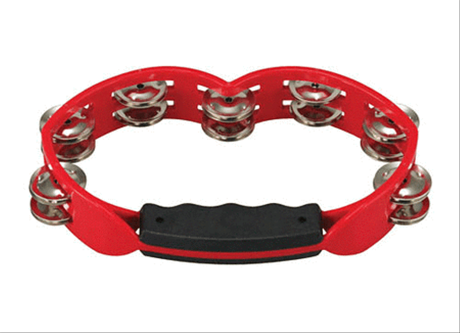 Red Hand Held Plastic Tambourine Percussion scores gallery preview page 2