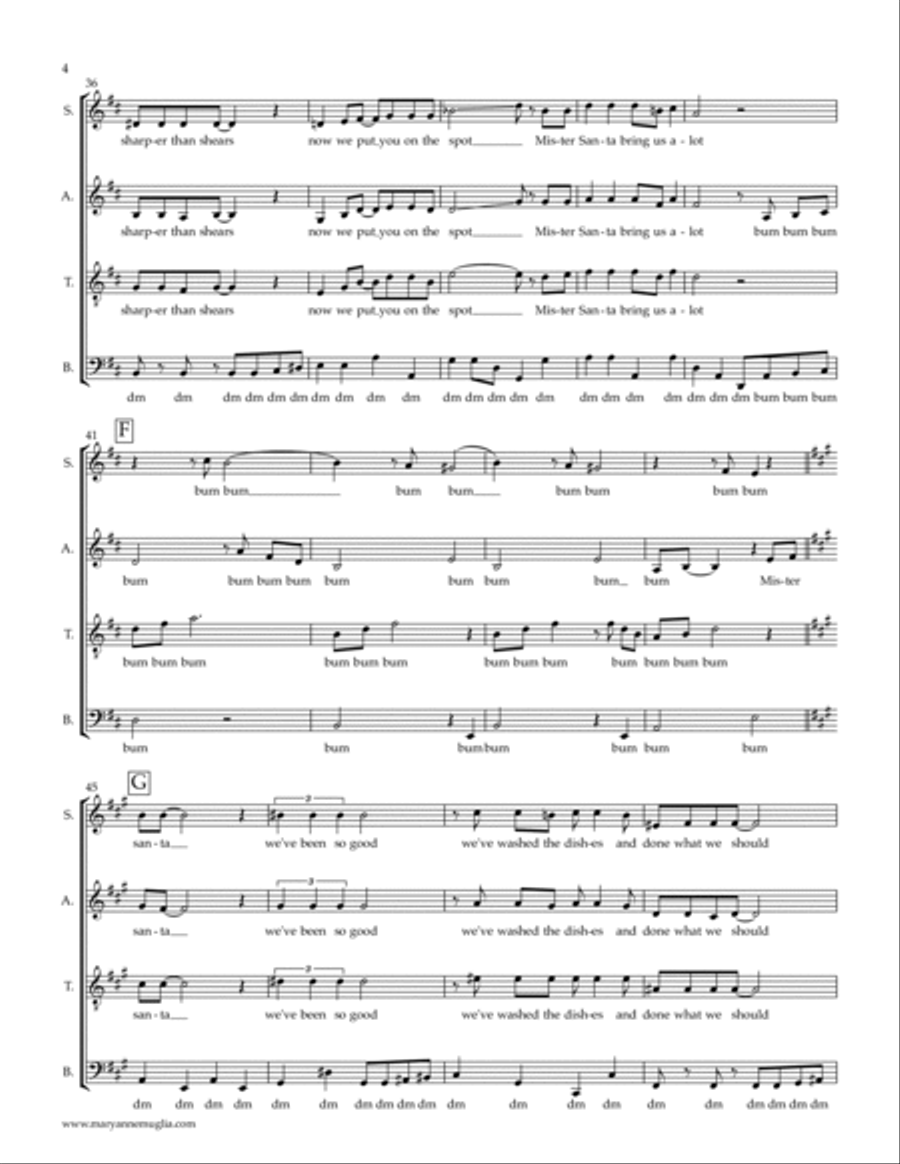Mr Santa Mr Santa 4-Part scores gallery preview page 4