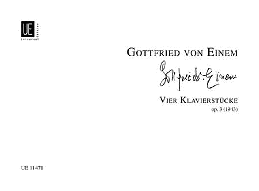Piano Pieces, 4 Piano scores gallery preview page 1