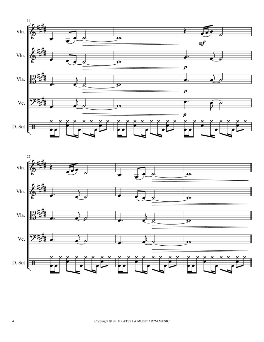 Lone Sal Bug String Quartet scores gallery preview page 4