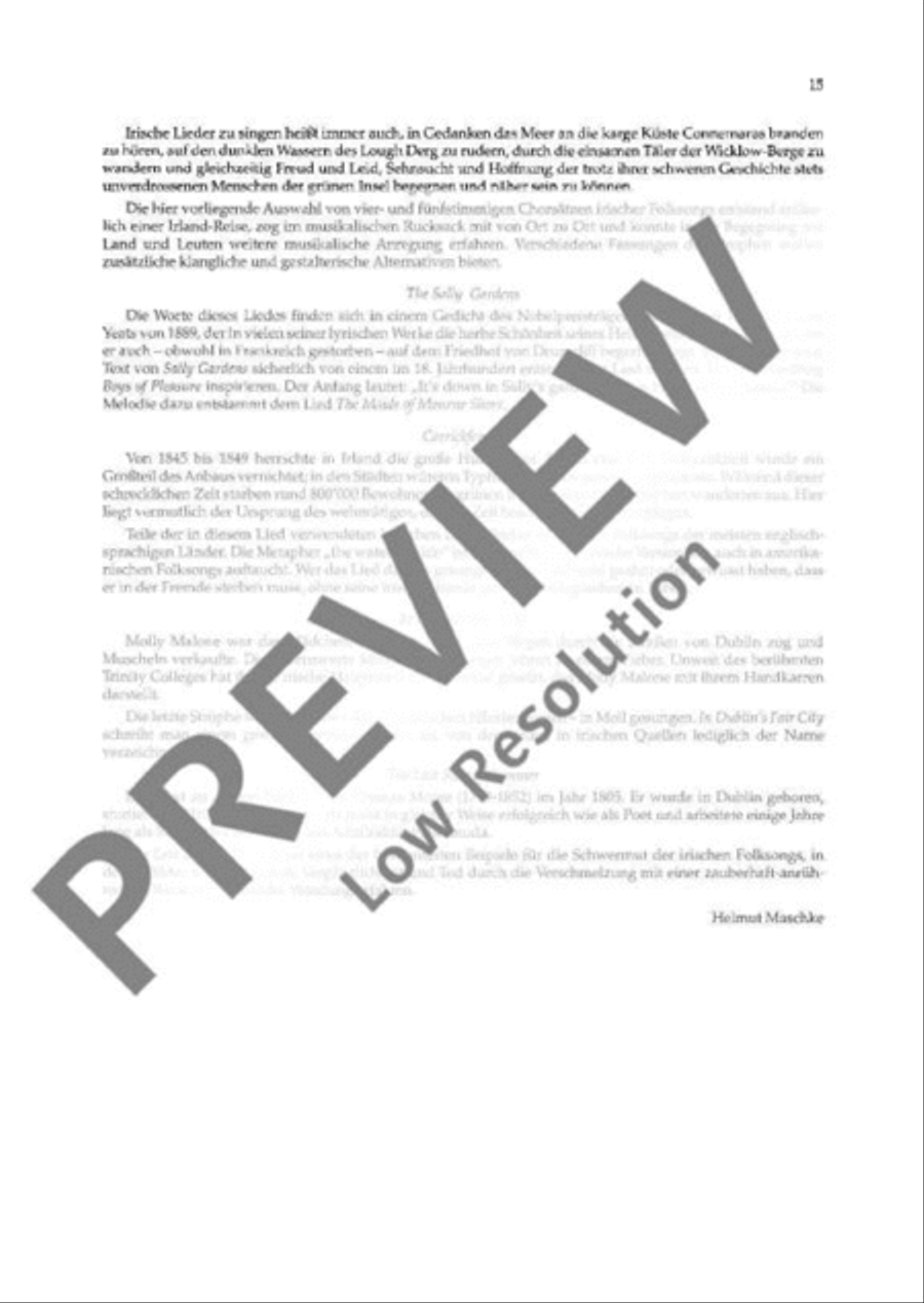 Four Irish folk songs 4-Part scores gallery preview page 16