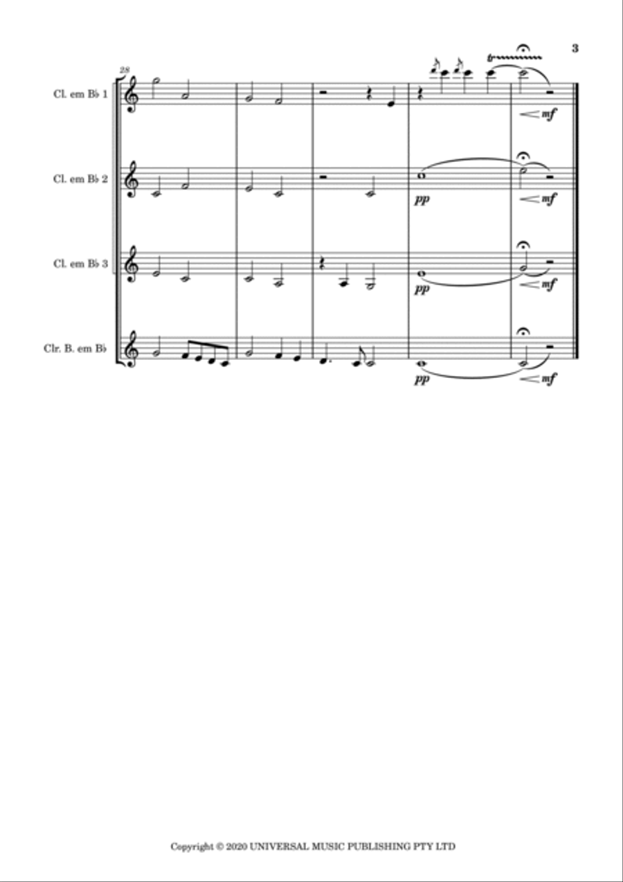 Two Little Dickie Birds Woodwind Ensemble scores gallery preview page 4