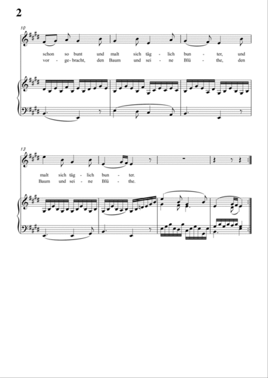 Schubert-Frühlingslied in E for Vocal and Piano Voice scores gallery preview page 3