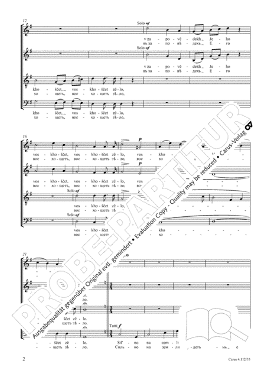 Blessed is the man that feareth the Lord (Blazen muz) 4-Part scores gallery preview page 3