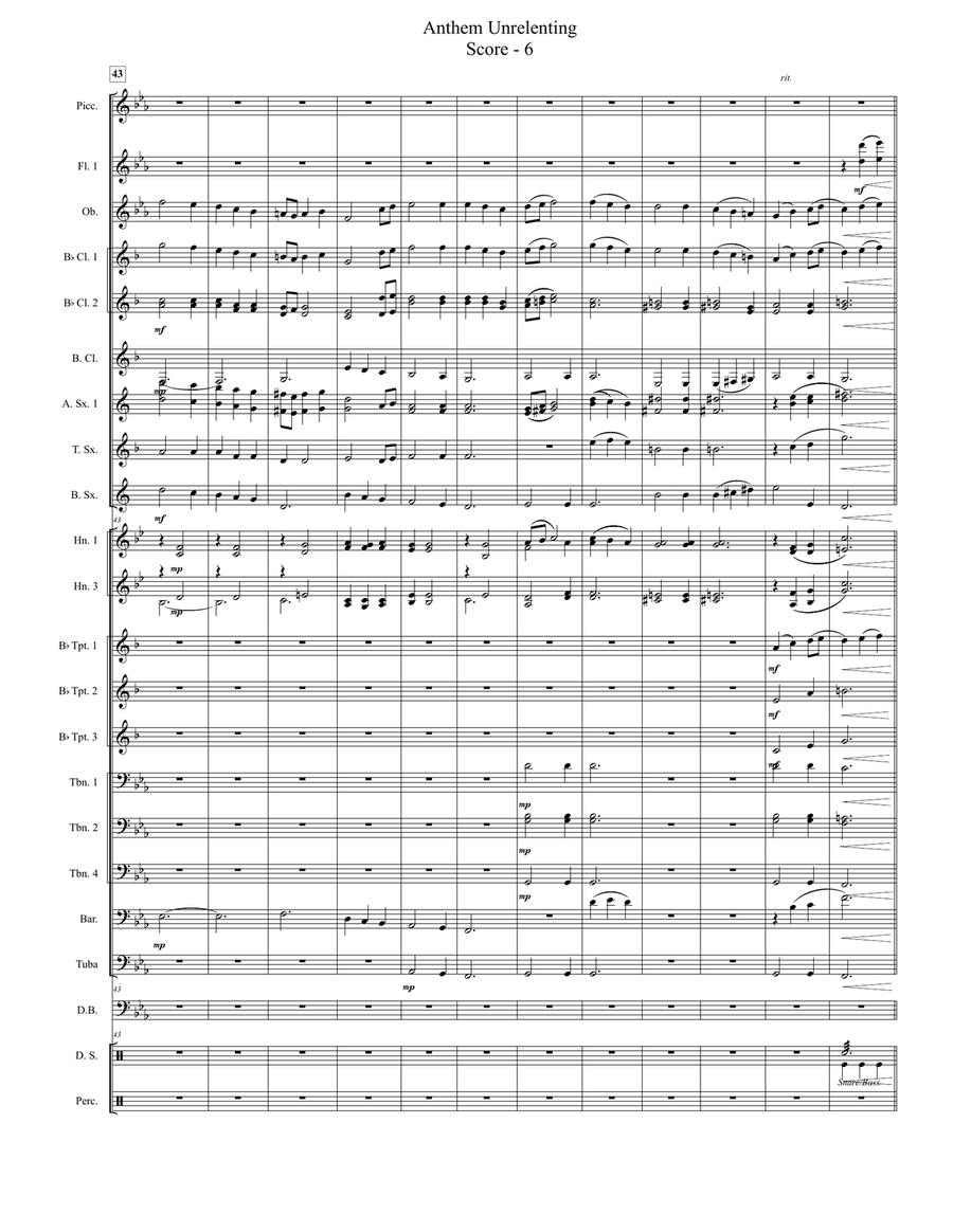 Anthem Unrelenting Concert Band scores gallery preview page 6