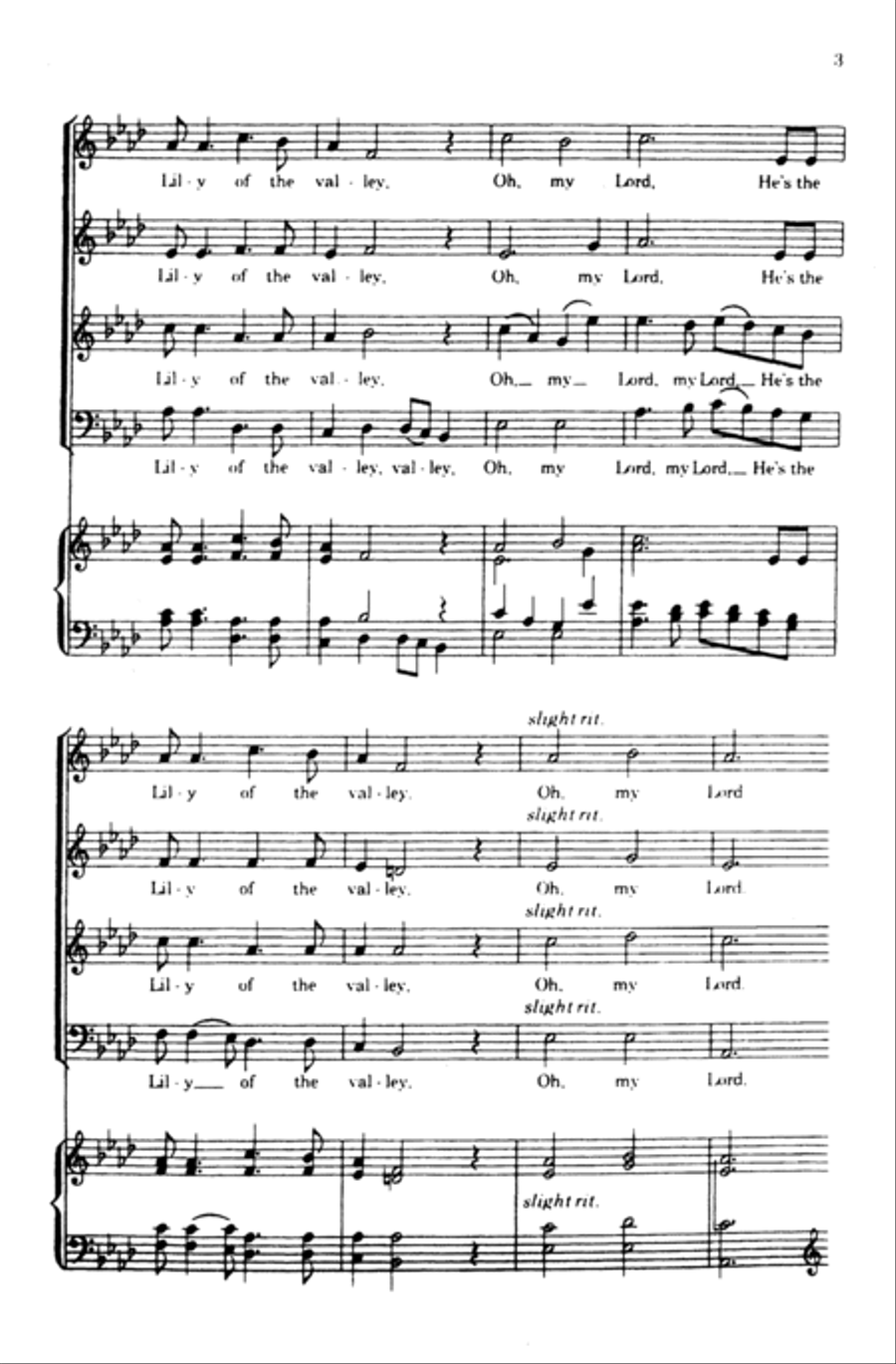 The Lily of the Valley The Lily of the Valley 4-Part scores gallery preview page 10