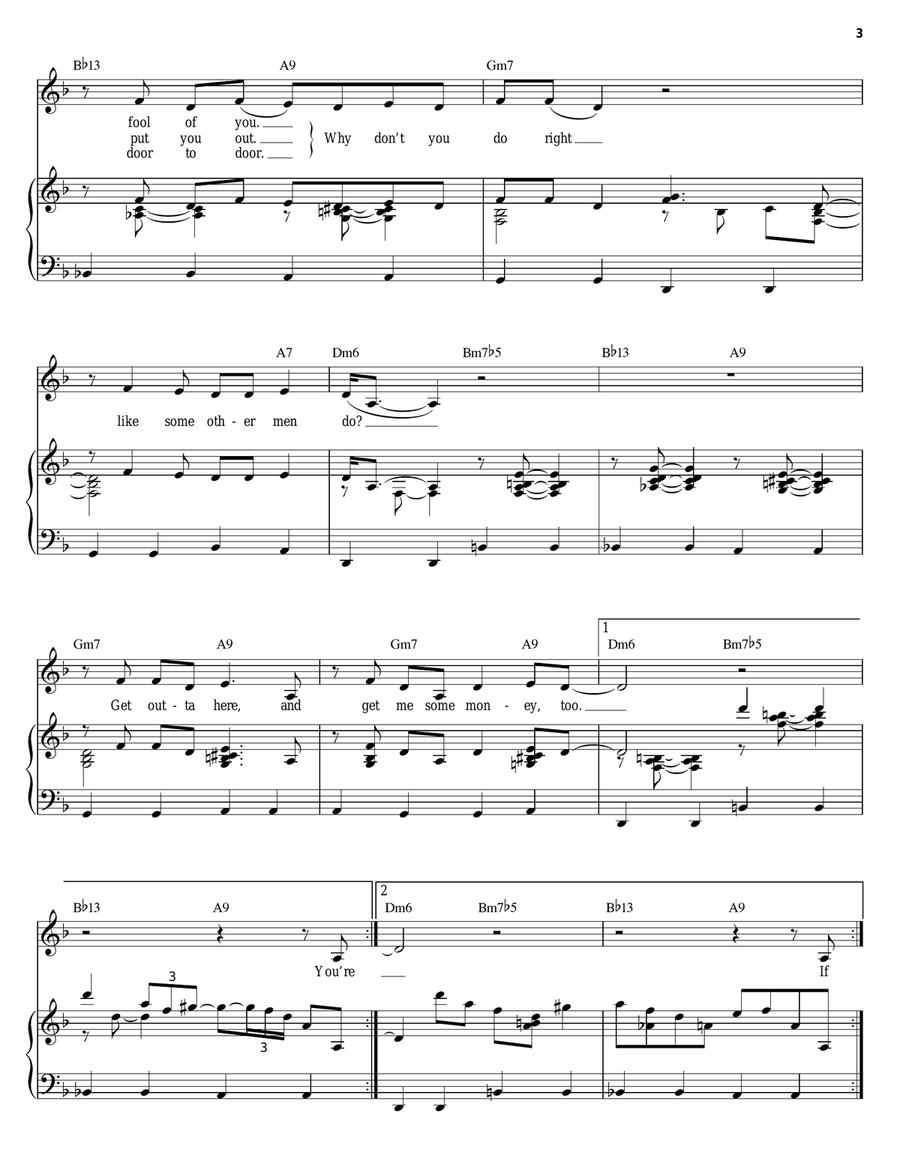 Why Don't You Do Right (Get Me Some Money, Too!) Guitar scores gallery preview page 3