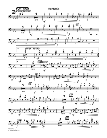 A Waltz for Patrice - Trombone 2