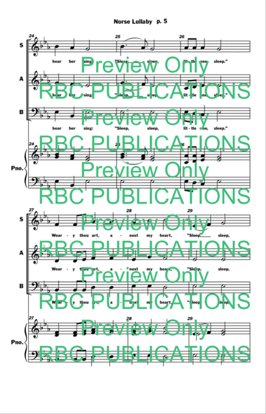 Norse Lullaby (SAB) 3-Part scores gallery preview page 7