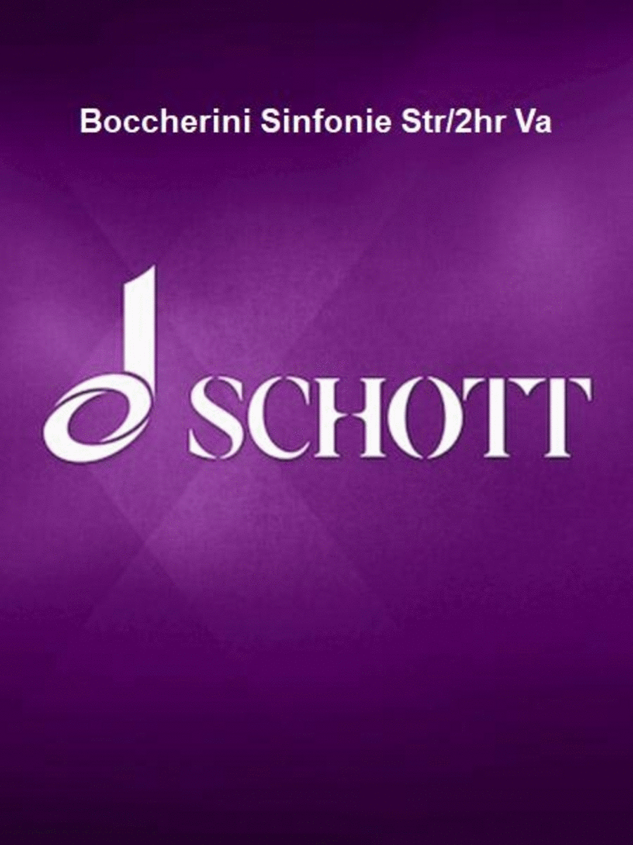 Boccherini Sinfonie Str/2hr Va