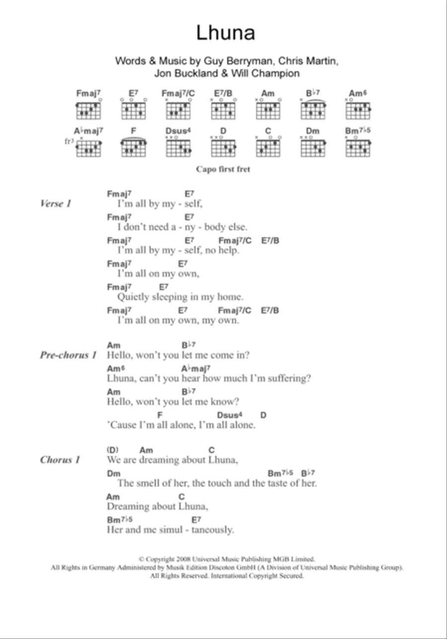 Lhuna (featuring Kylie Minogue) Acoustic Guitar scores gallery preview page 1