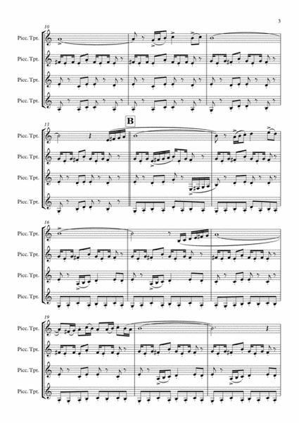 OS PEQUENOS PRÍNCIPES DO REINO DO BADU for Piccolo Trumpet Quartet